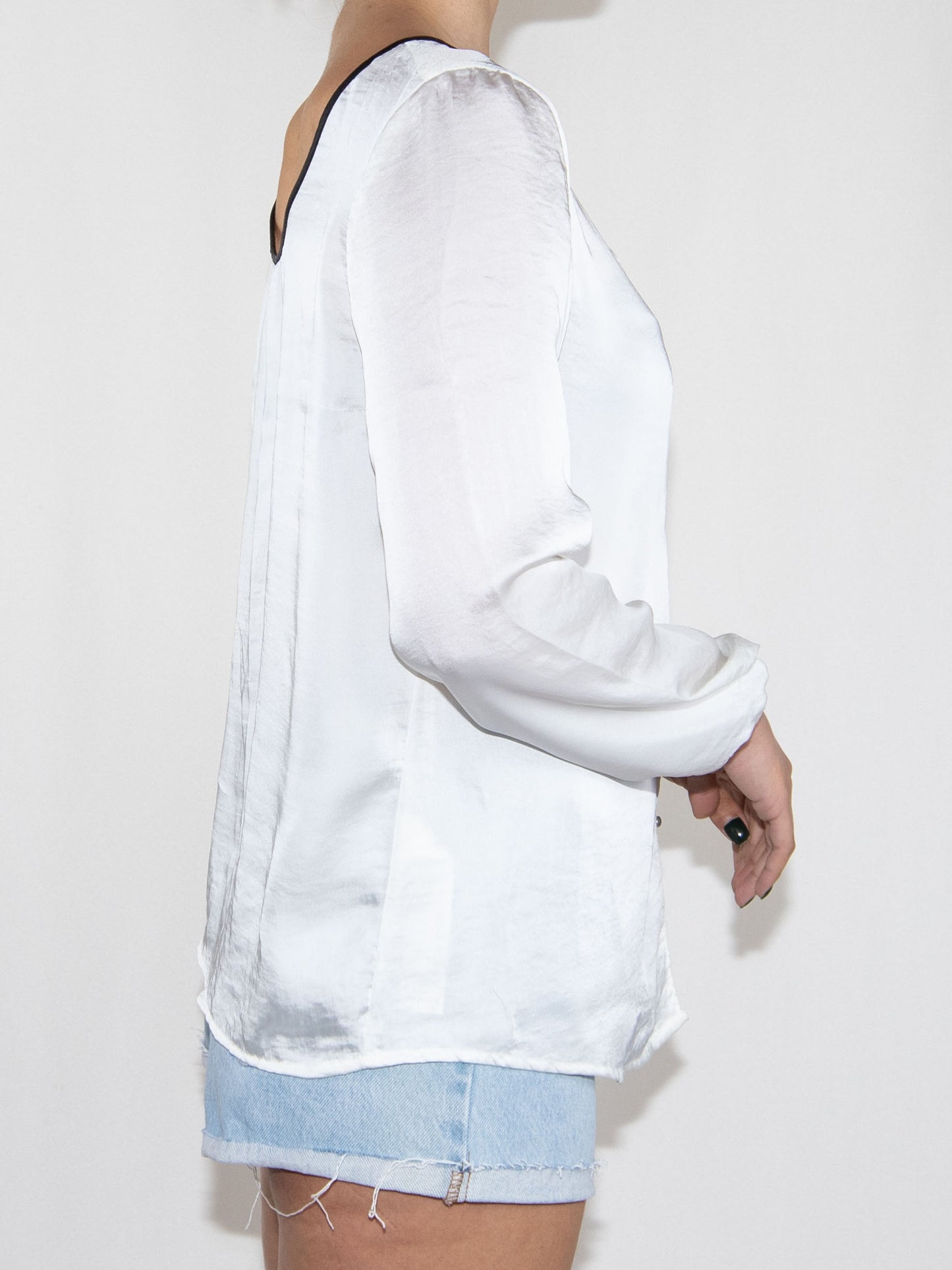 White Bershka Blouse-L Excellent / Bershka / L