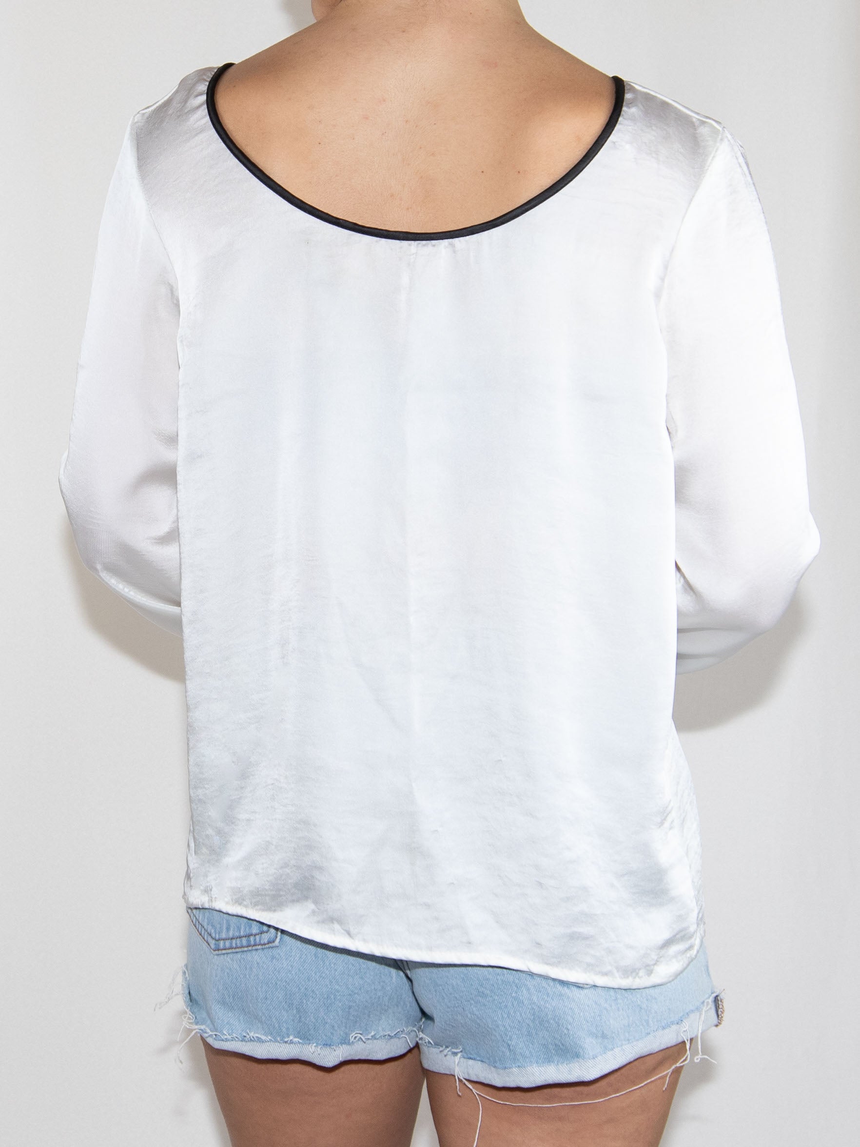 White Bershka Blouse-L Excellent / Bershka / L