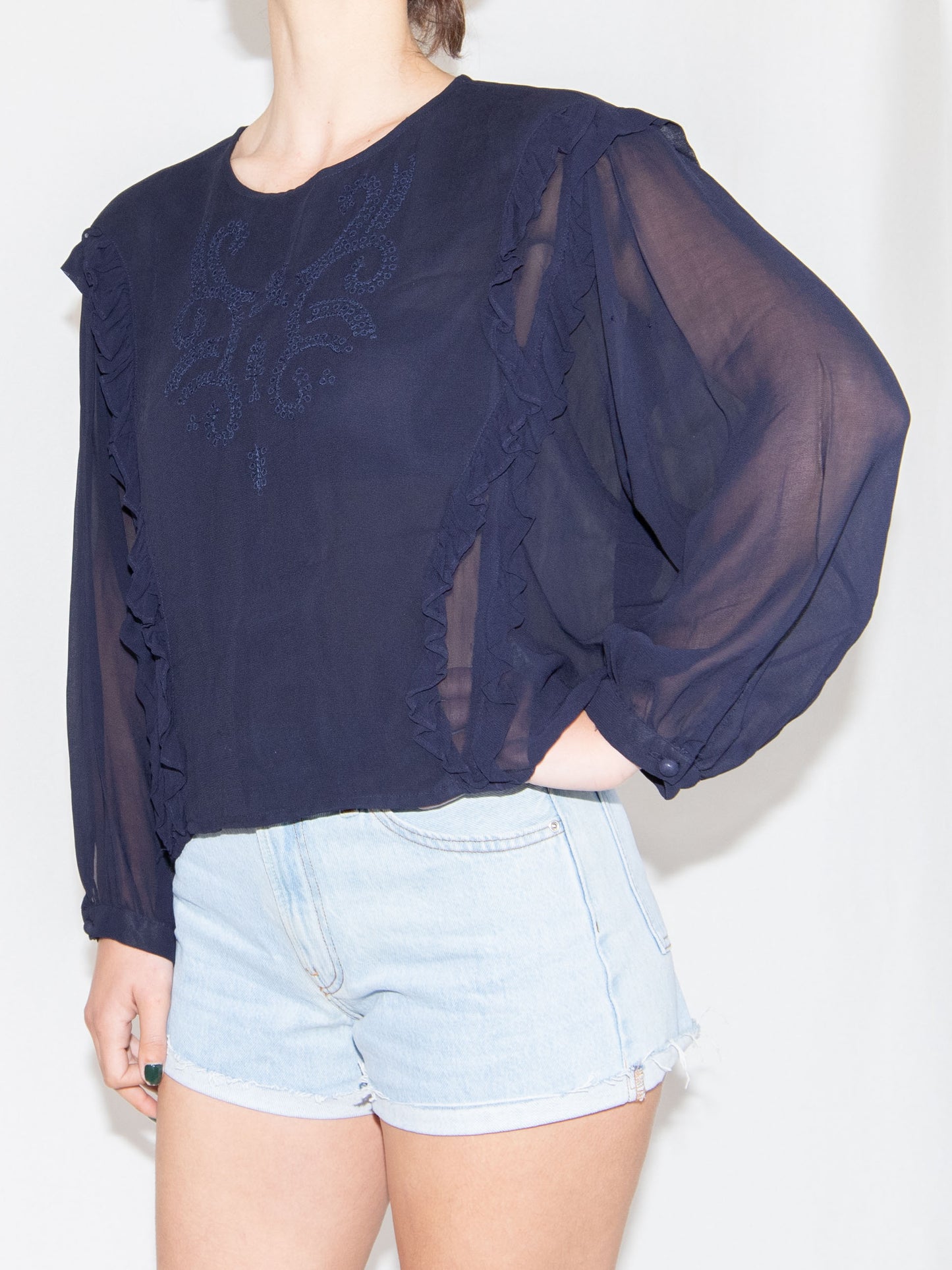 Navy Zara Blouse-L Fits M Excellent / Zara / L fits M