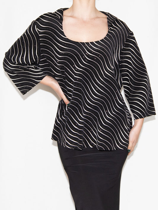 Black & White Laura Plus Blouse-M Excellent / Laura Plus / M