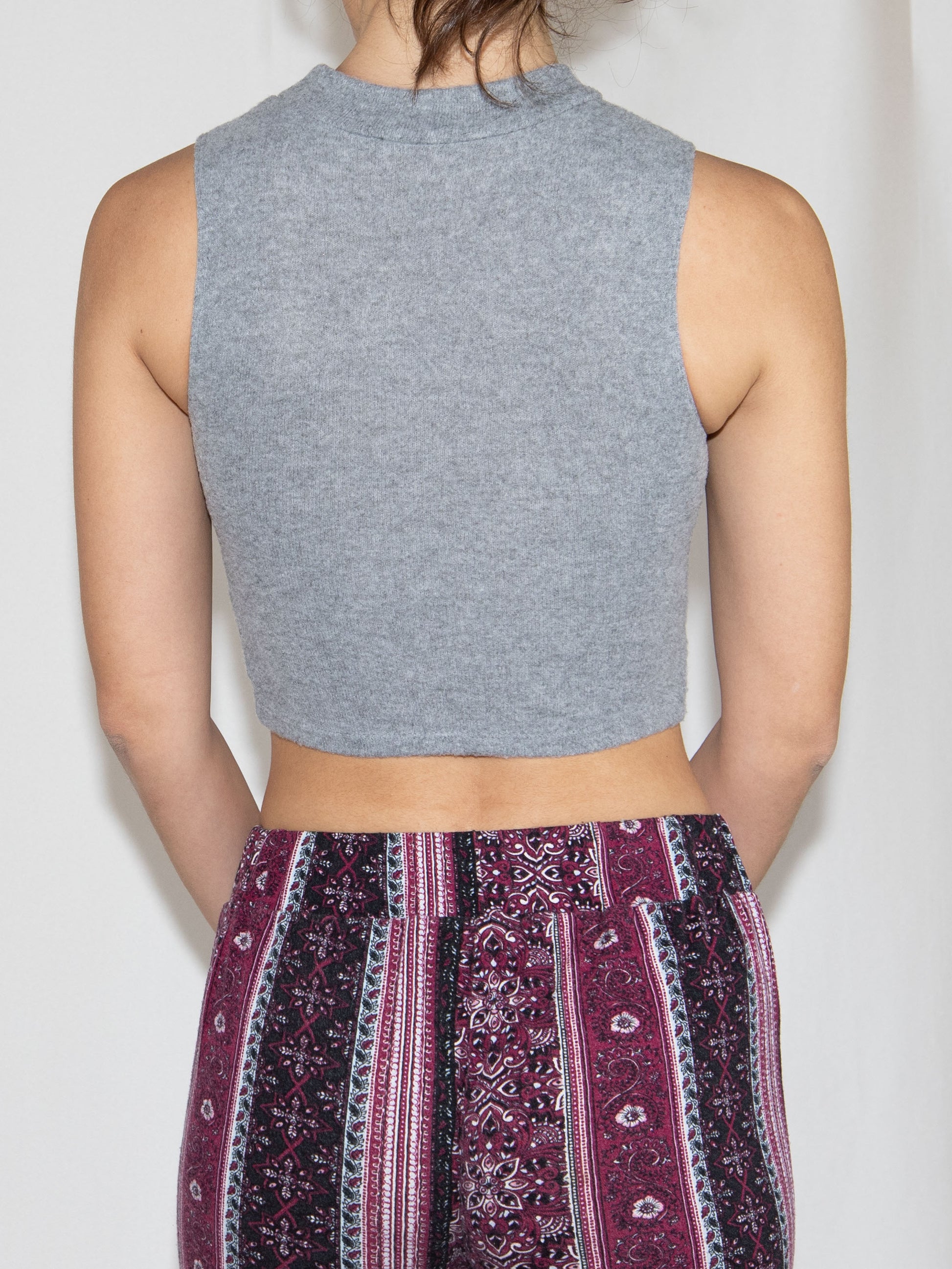 Gray Pull&Bear Crop Top-S Excellent / Pull&Bear / S