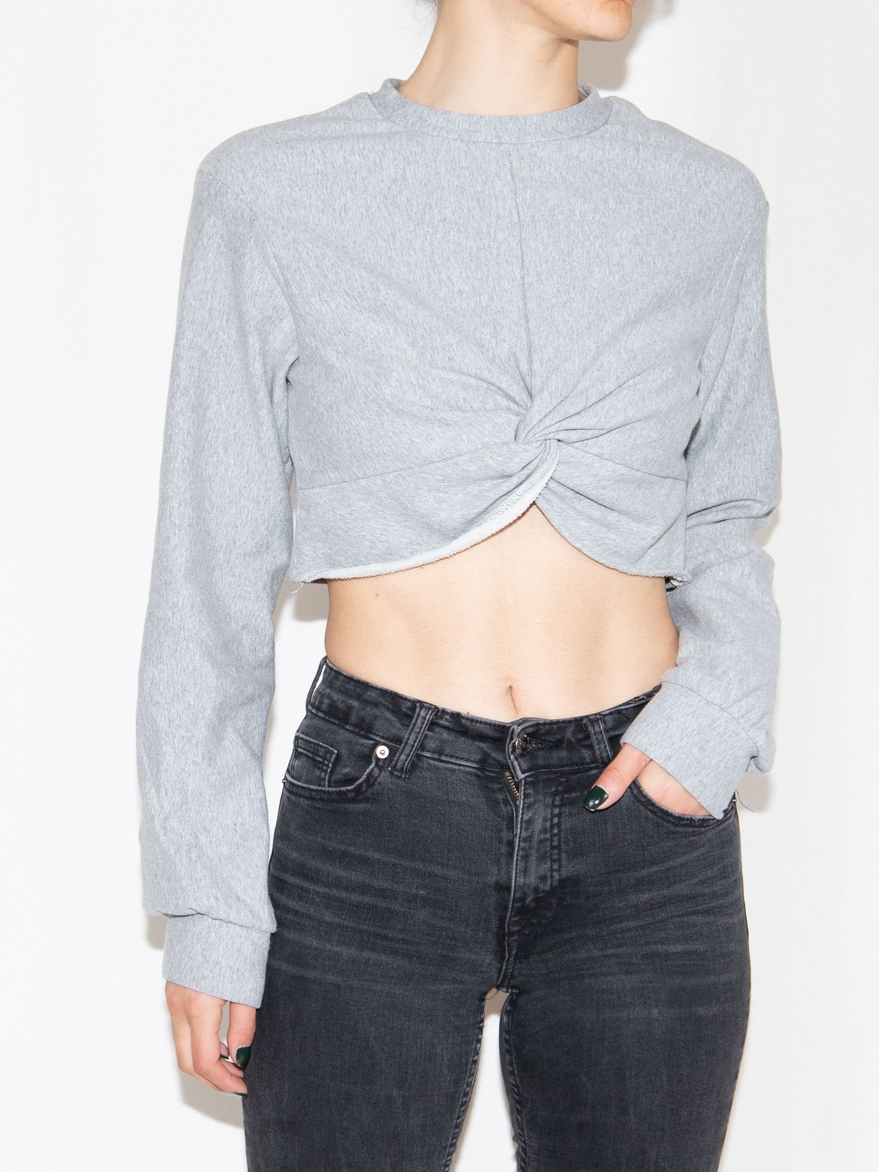 Gray  Crop Top-S Excellent / - / S