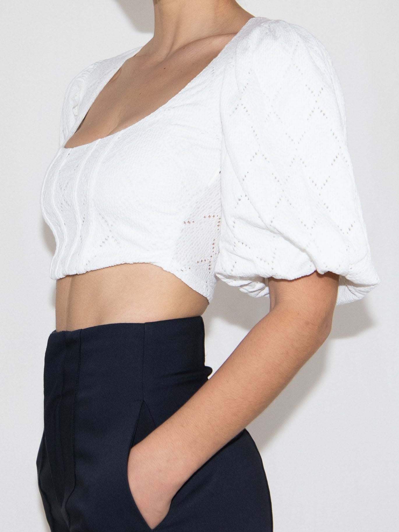 White Zara Crop Top-S Brand New / Zara / S