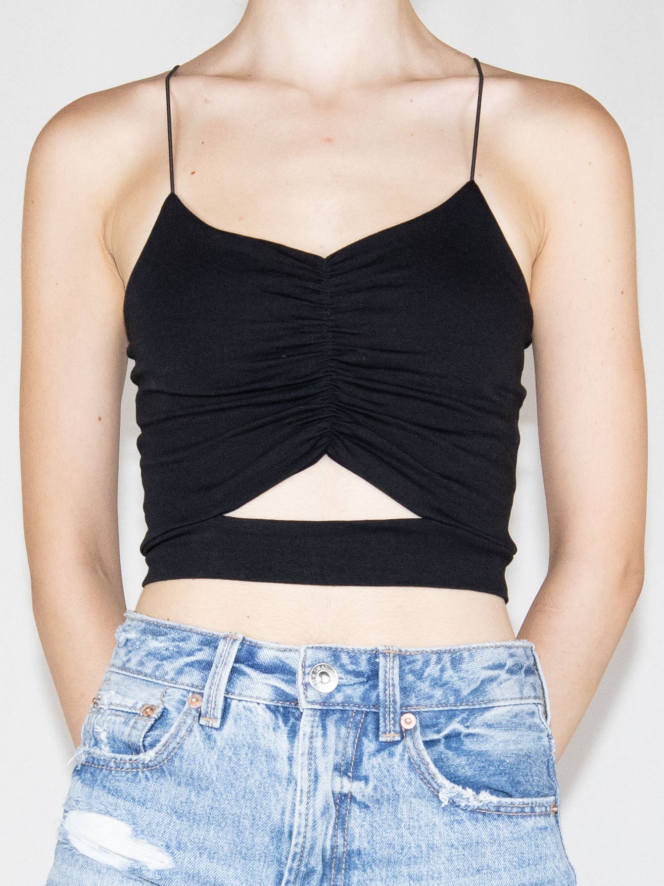 Black Rsp Crop Top-S Brand New / Rsp / S