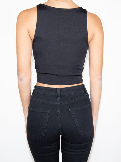 Black Pull&Bear Crop Top-M Brand New / Pull&Bear / M