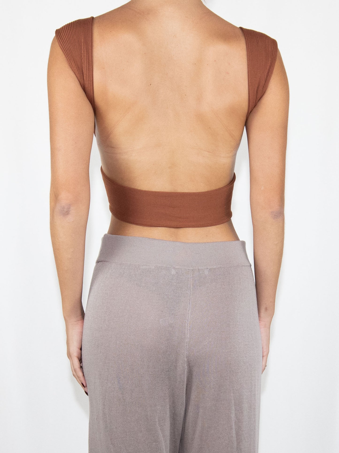 Brown  Crop Top-S Brand New / - / S