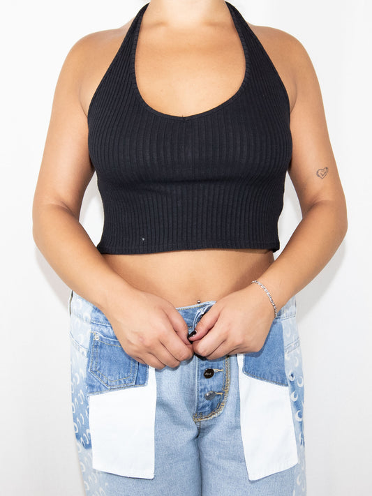 Black Zara Crop Top-L Good Condition / zara / L