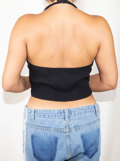 Black Zara Crop Top-L Good Condition / zara / L