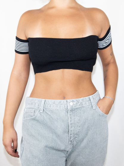 Black Bershka Crop Top-S Brand New With A Tag / Bershka / S