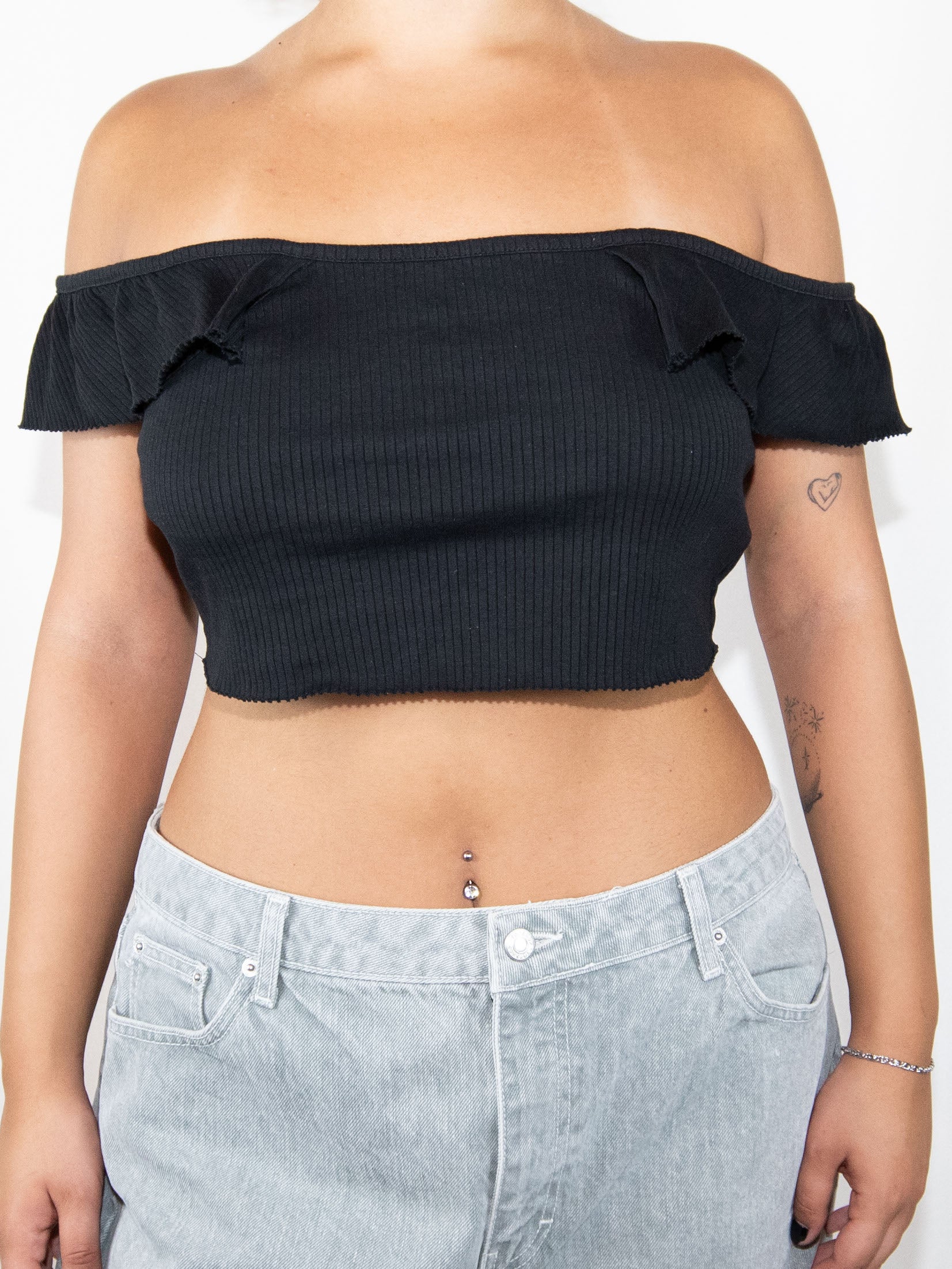 Black Zara Crop Top-L Brand New / Zara / L