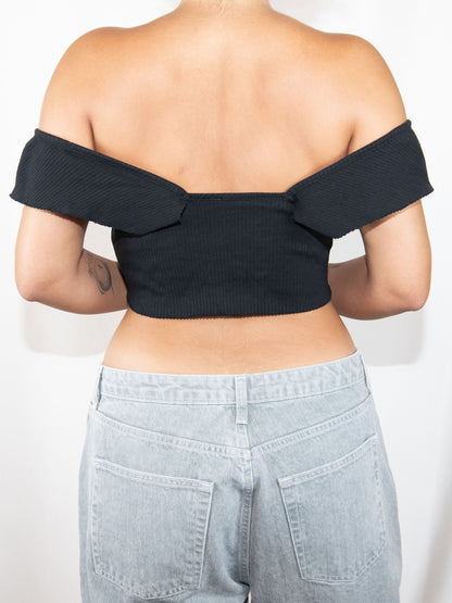 Black Zara Crop Top-L Brand New / Zara / L