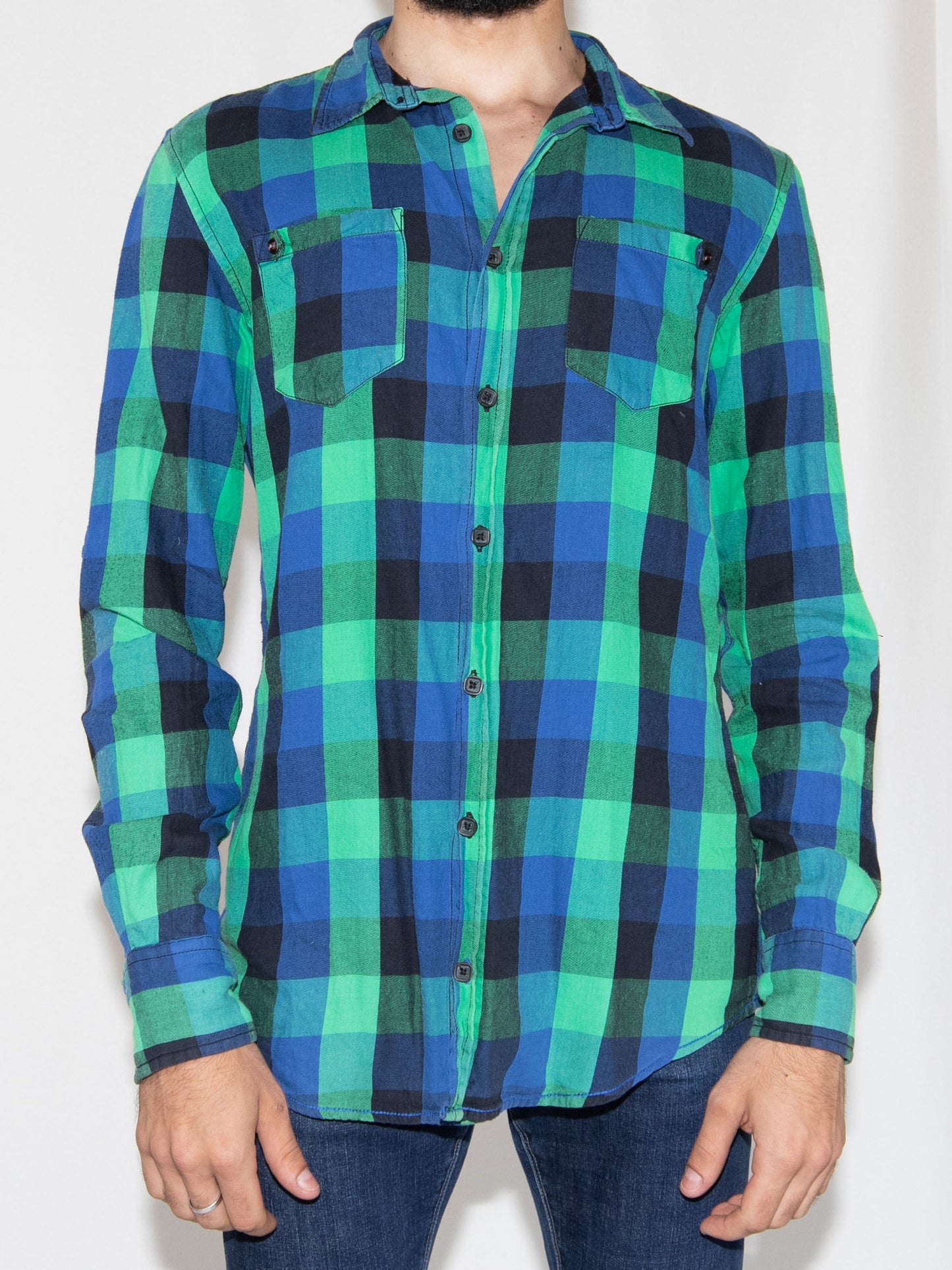 Green Square Pull&Bear Shirt-M Excellent / Pull&Bear / M