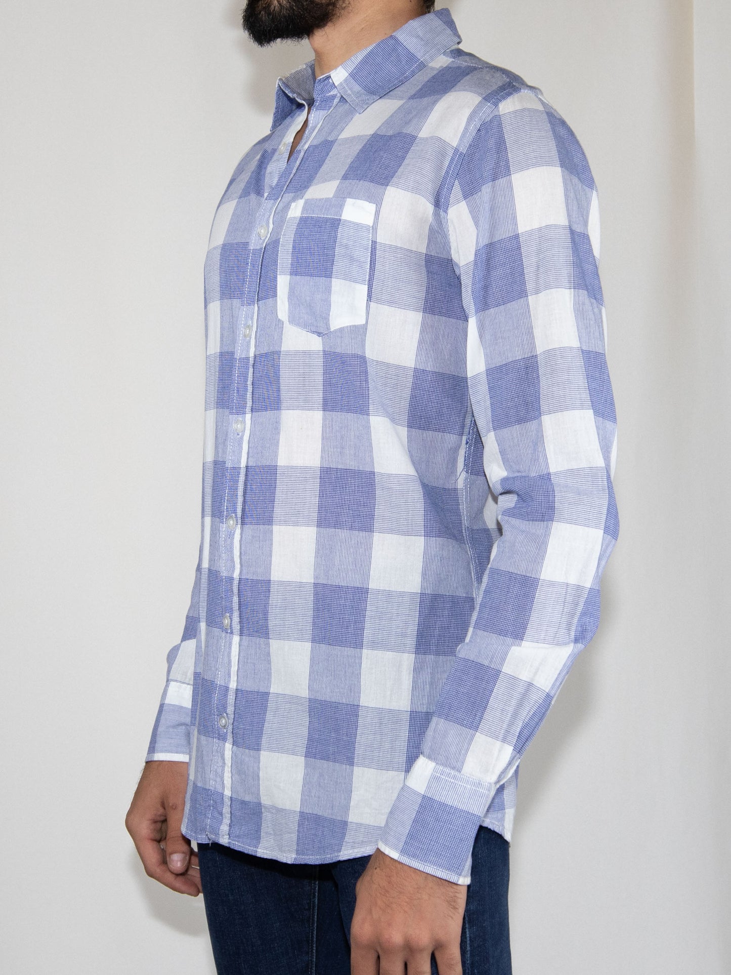 Light Blue Square Pull&Bear Shirt-M Excellent / Pull&Bear / M