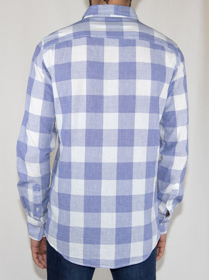 Light Blue Square Pull&Bear Shirt-M Excellent / Pull&Bear / M