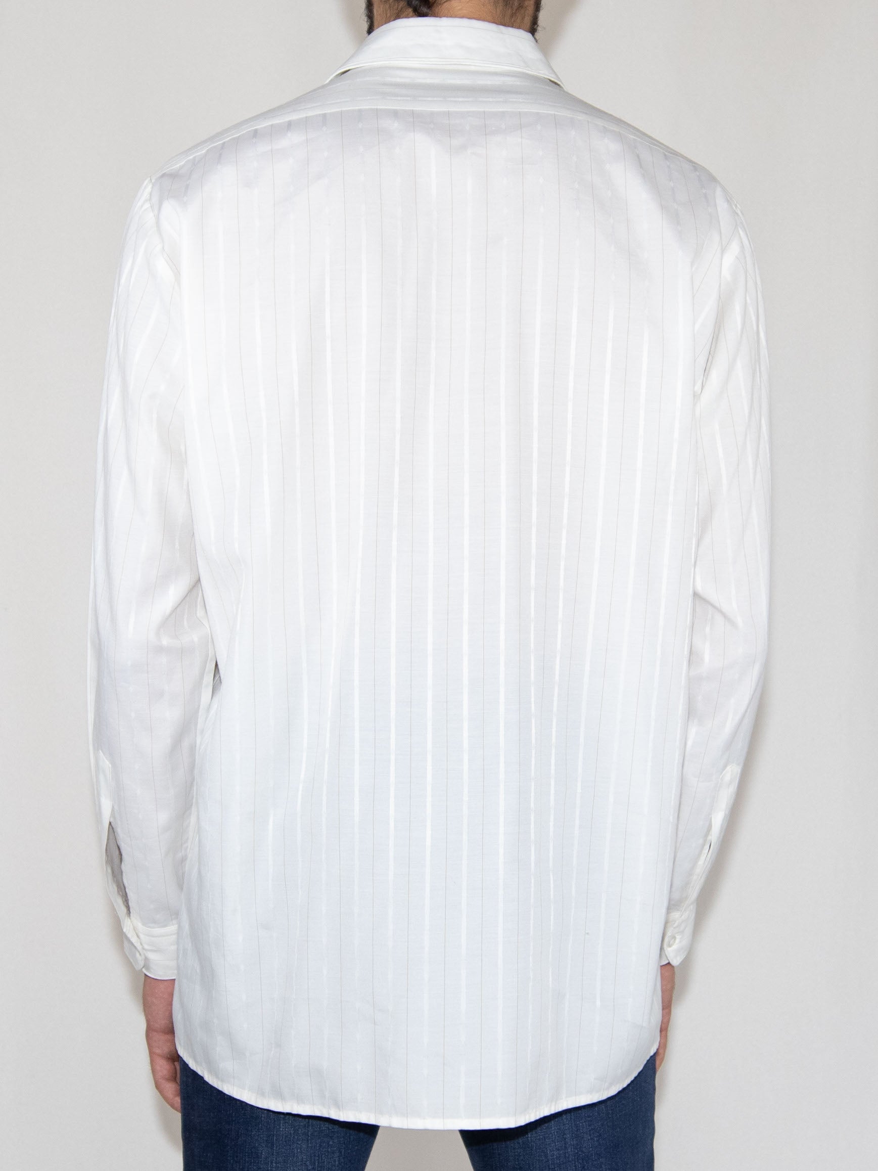 Off White Striped  Shirt-M-L Excellent / - / M-L