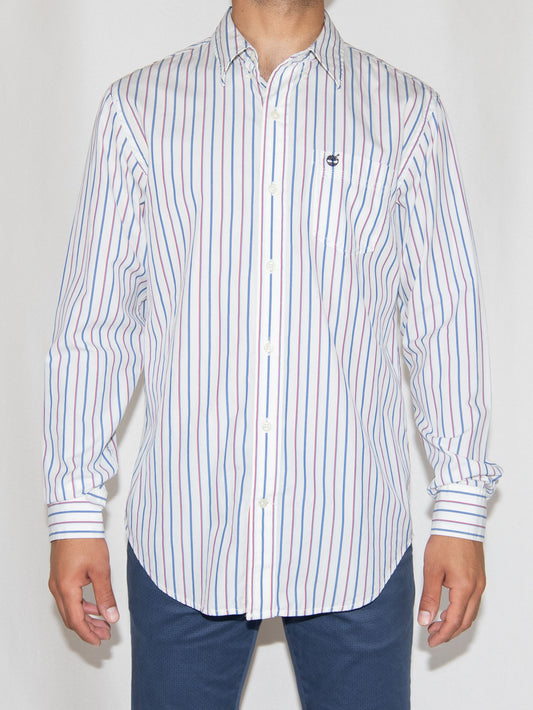 White Striped Timberland Shirt-S Excellent / Timberland / S