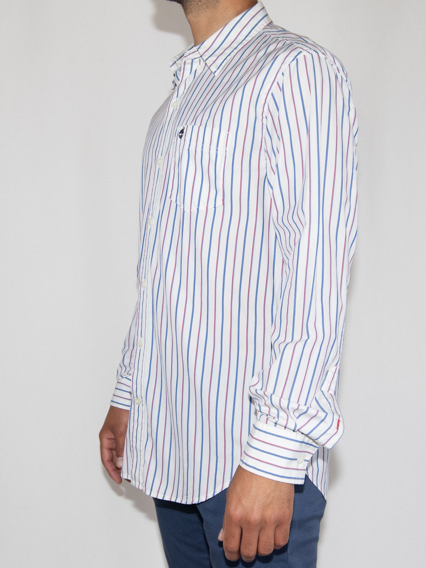 White Striped Timberland Shirt-S Excellent / Timberland / S