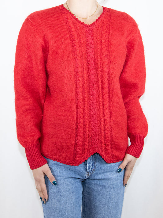 Red Authentic Wool Sweater-S