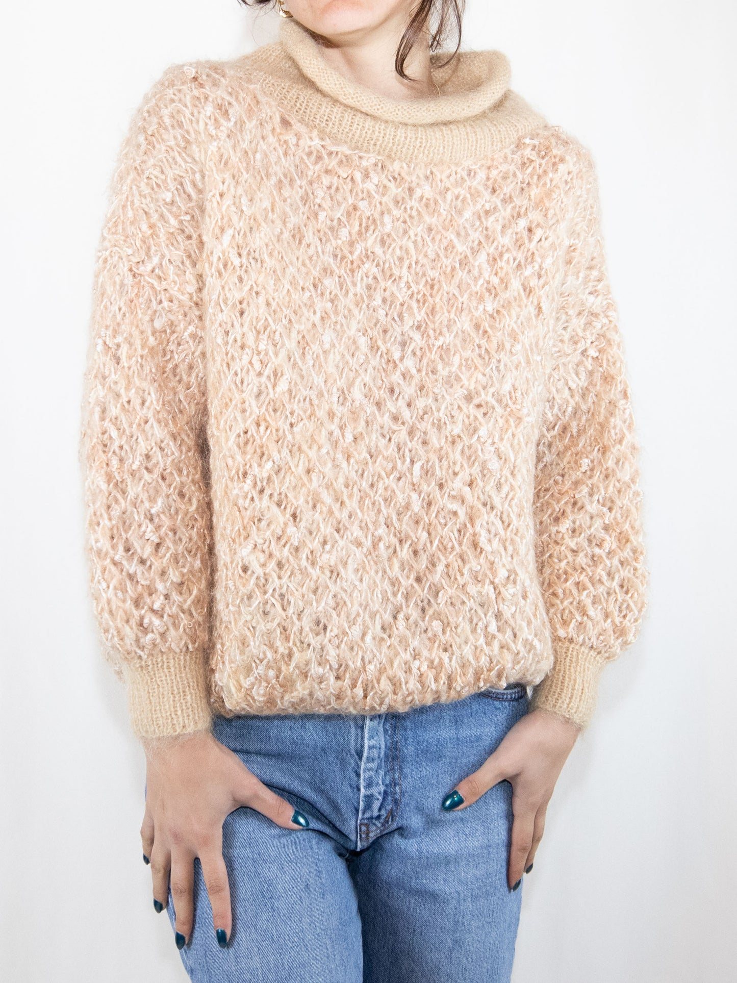 Beige Authentic Wool Sweater-S