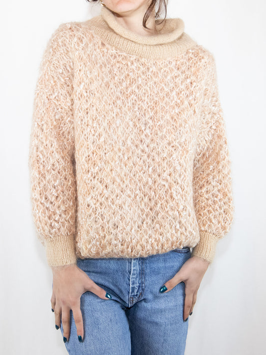 Beige Authentic Wool Sweater-S