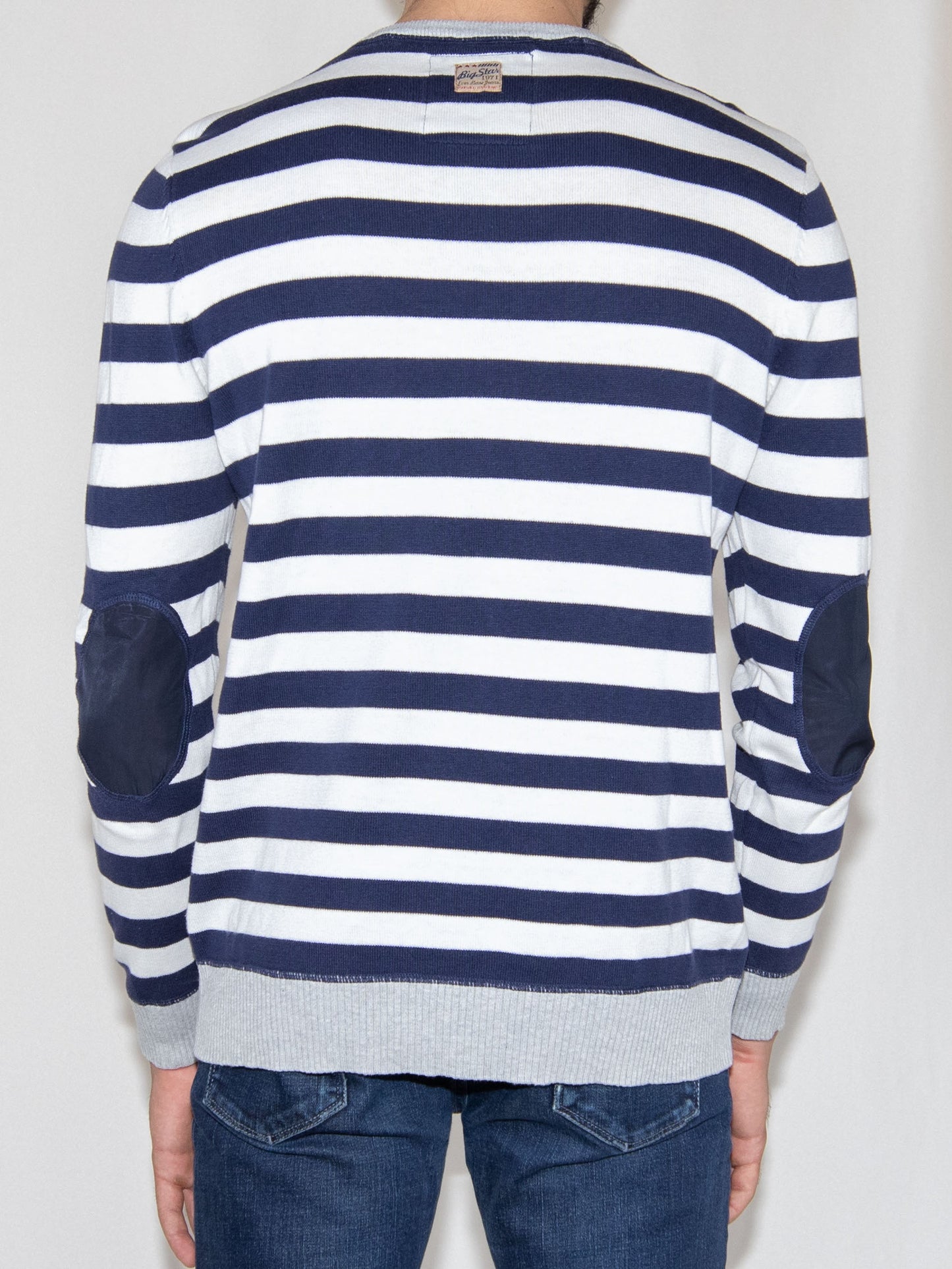 White With Navy Stripes Big Star Sweater-M Brand New / Big Star / M