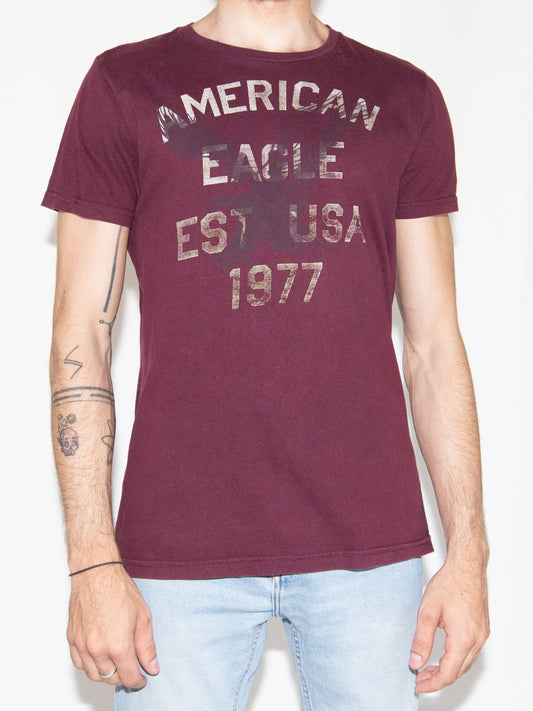 Burgundy American Eagle Tshirt-M Excellent / American Eagle / M