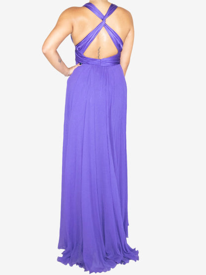 Purple Nicole Miller Maxi Dress-6 Excellent / Nicole Miller / 6