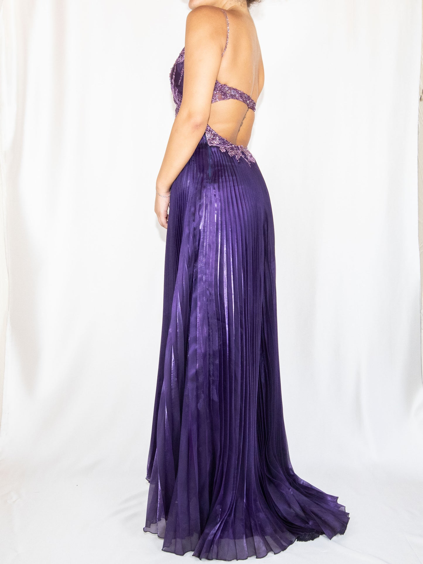 Shimmer Purple Maxi Dress-M Excellent / - / M