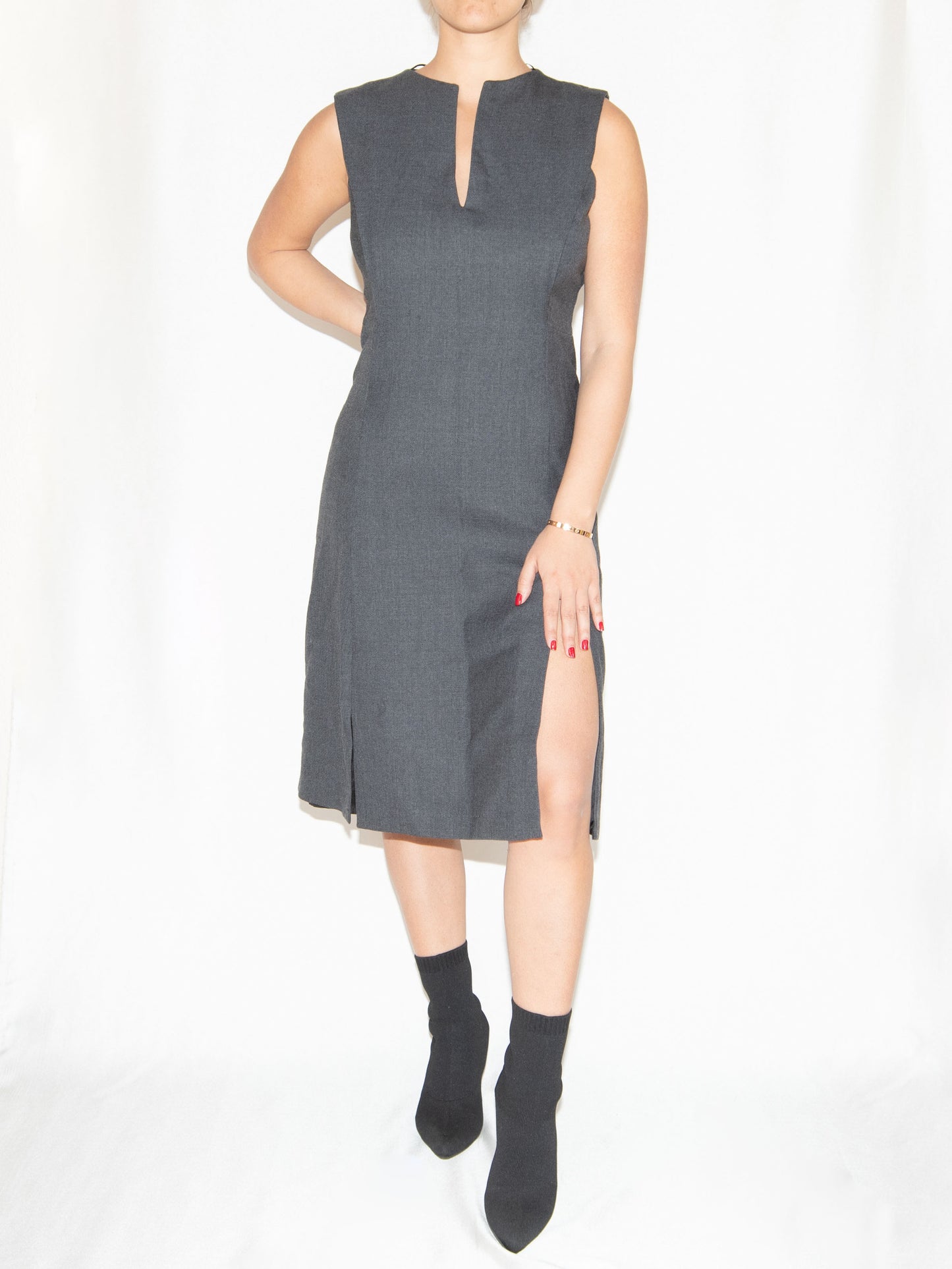 Gray Zara Midi Dress-M Brand New / Zara / M