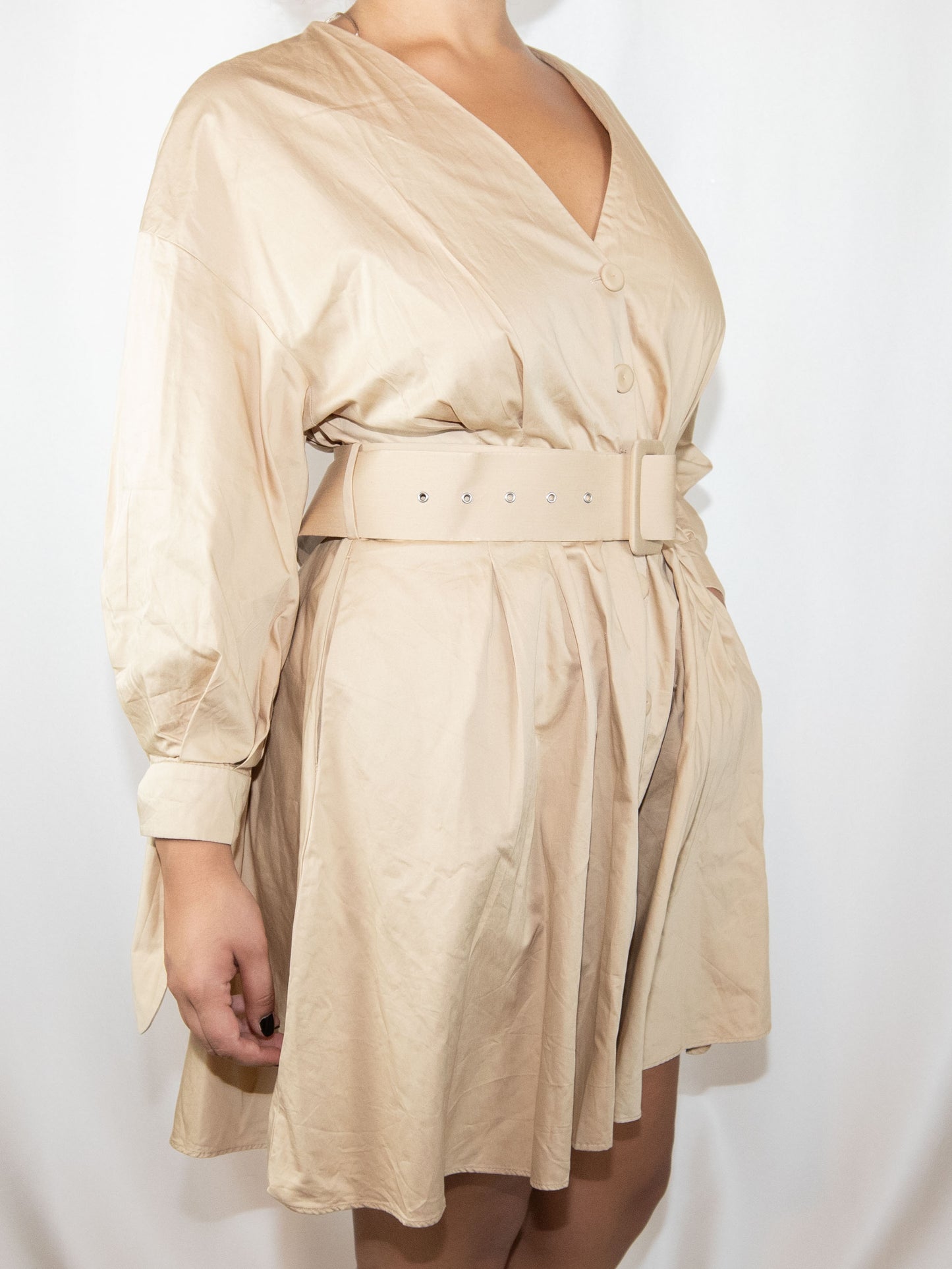 Khaki Zara Midi Dress-Xxl Excellent / zara / XXL