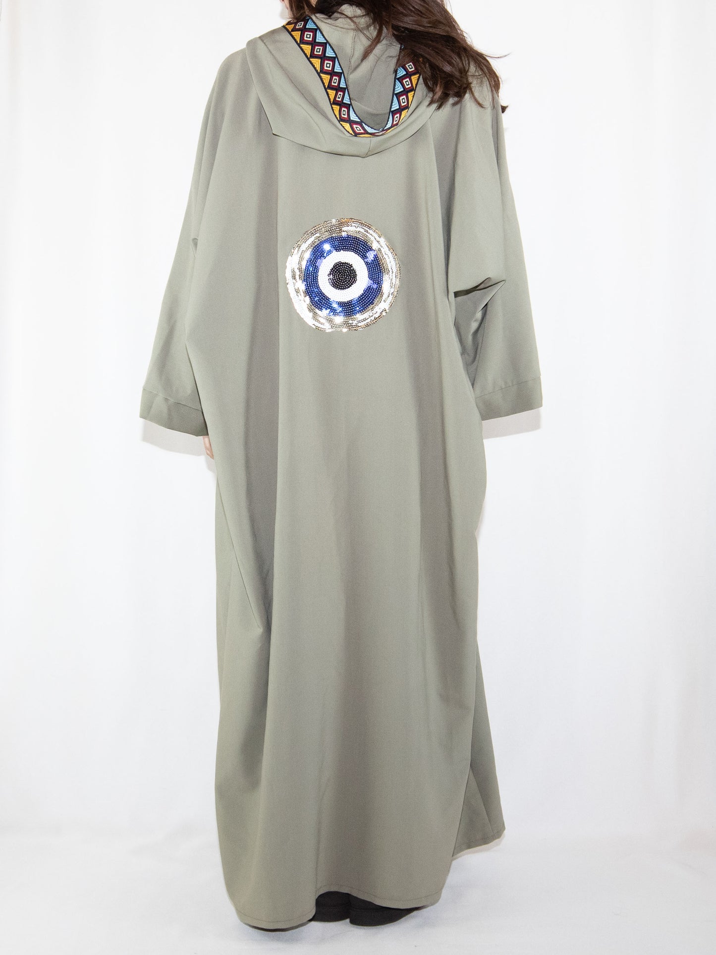 Khaki Hibz Abaya-One Size