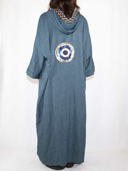 Blue Hibz Abaya-One Size