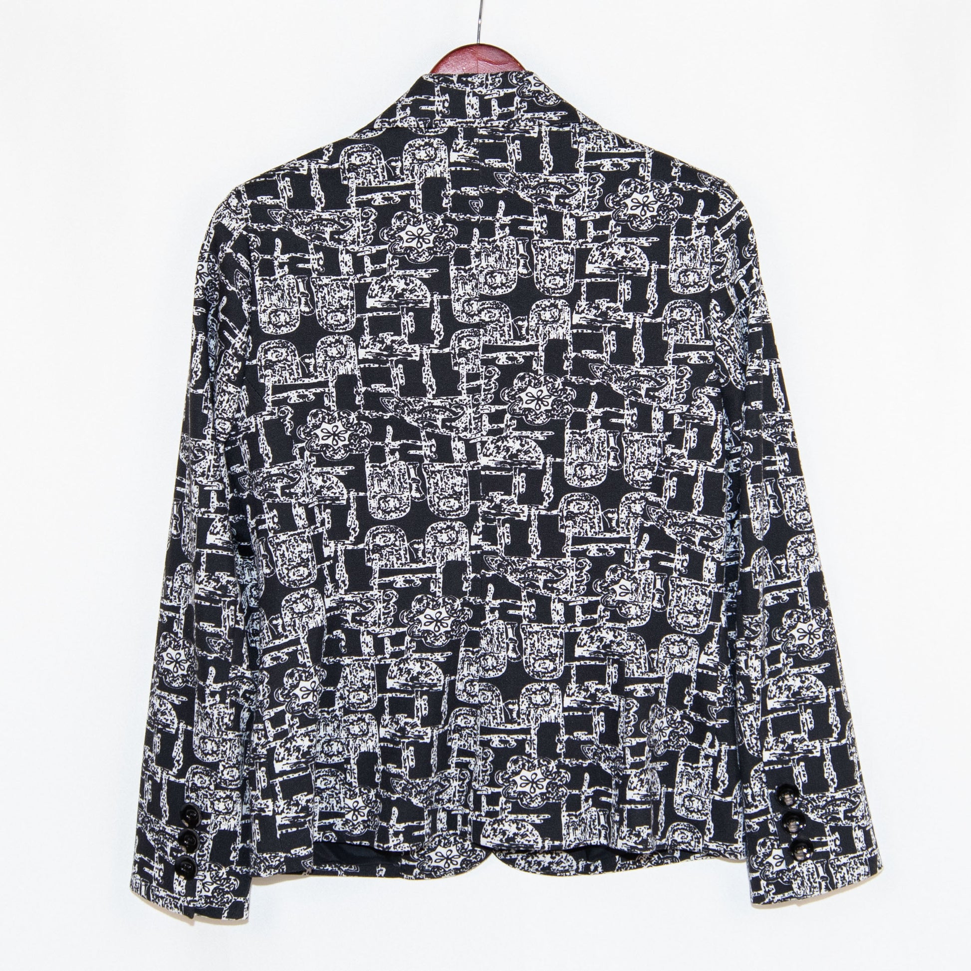 Black Pattern Larino Blazer -44 Brand New / - / 44