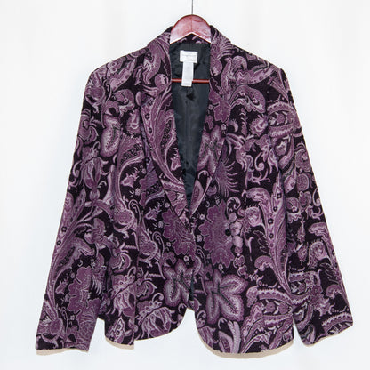 Purple Pattern Emma James Blazer -L Brand New / - / L