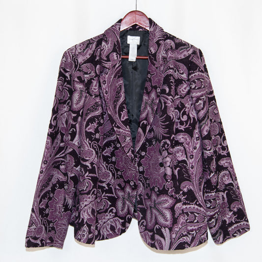 Purple Pattern Emma James Blazer -L Brand New / - / L