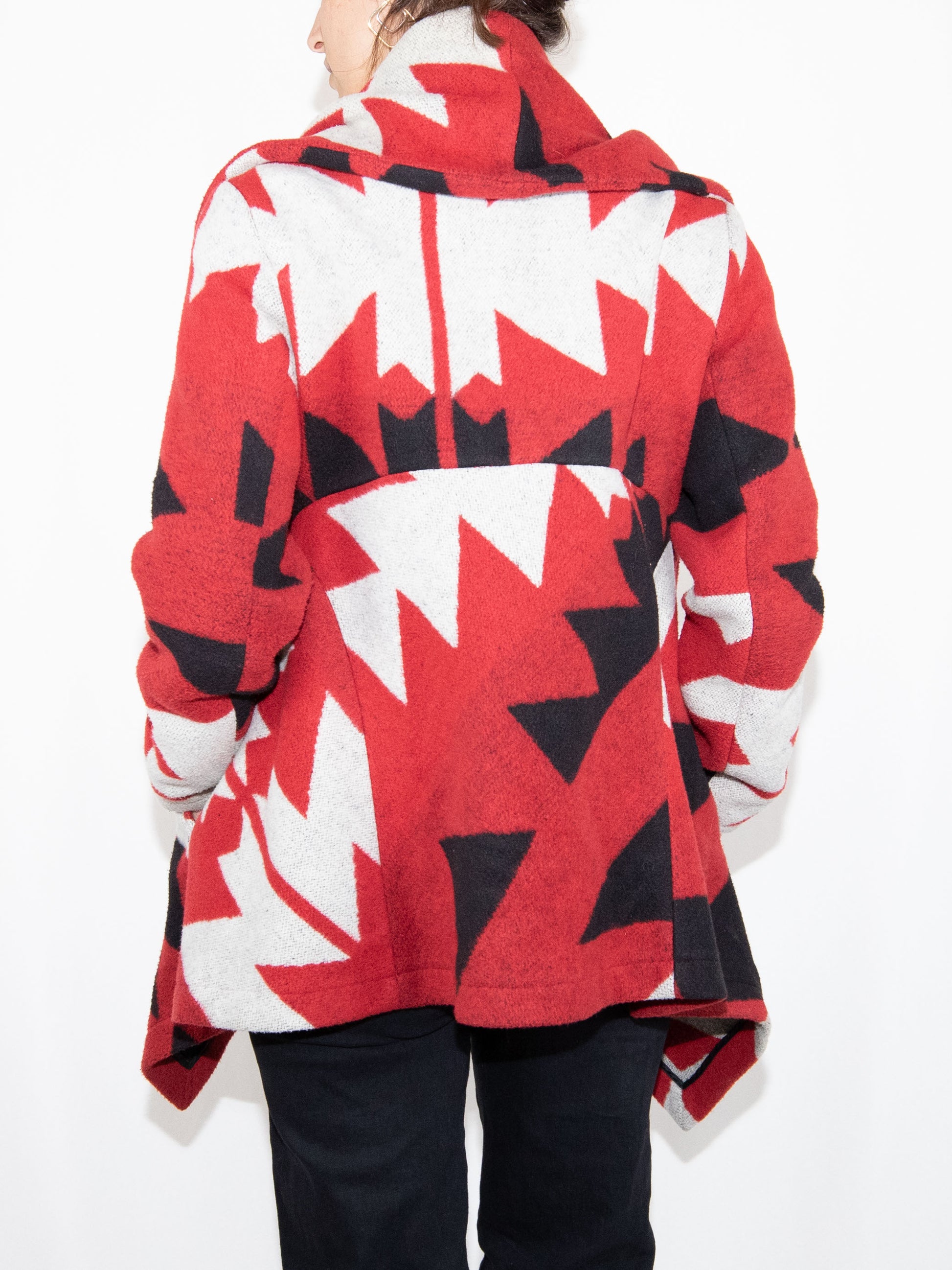 Red Pattern Zara Coat -M Excellent / - / M