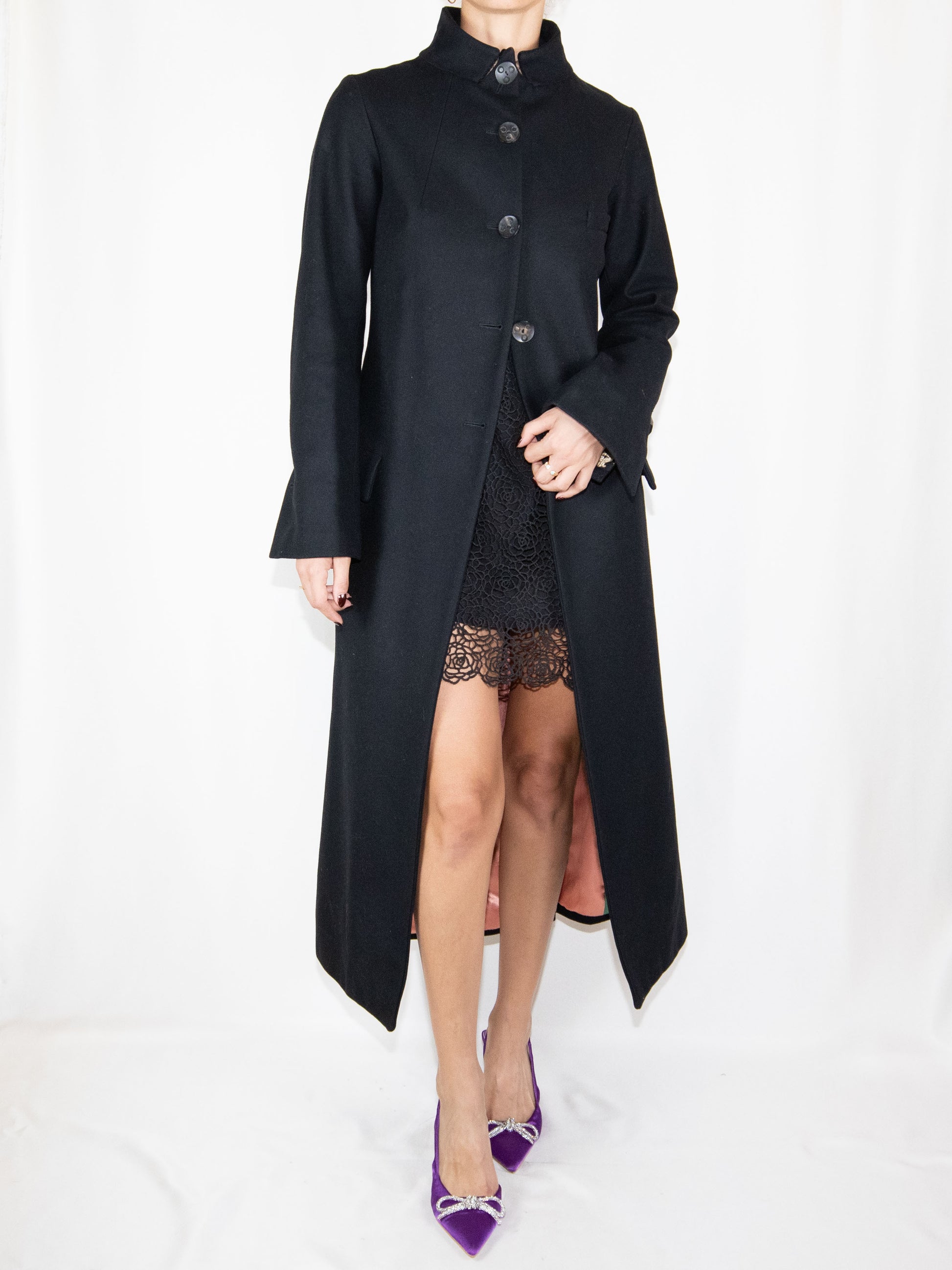 Black Maliparmi Coat-40 Brand New / Maliparmi / 40