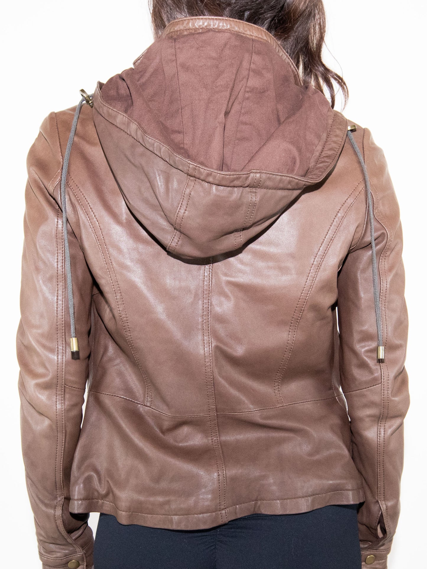 Brown West Coast Authentic Leather Jacket-S