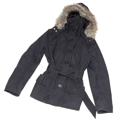 Black H&M Parka -36 Excellent / H&M / 36