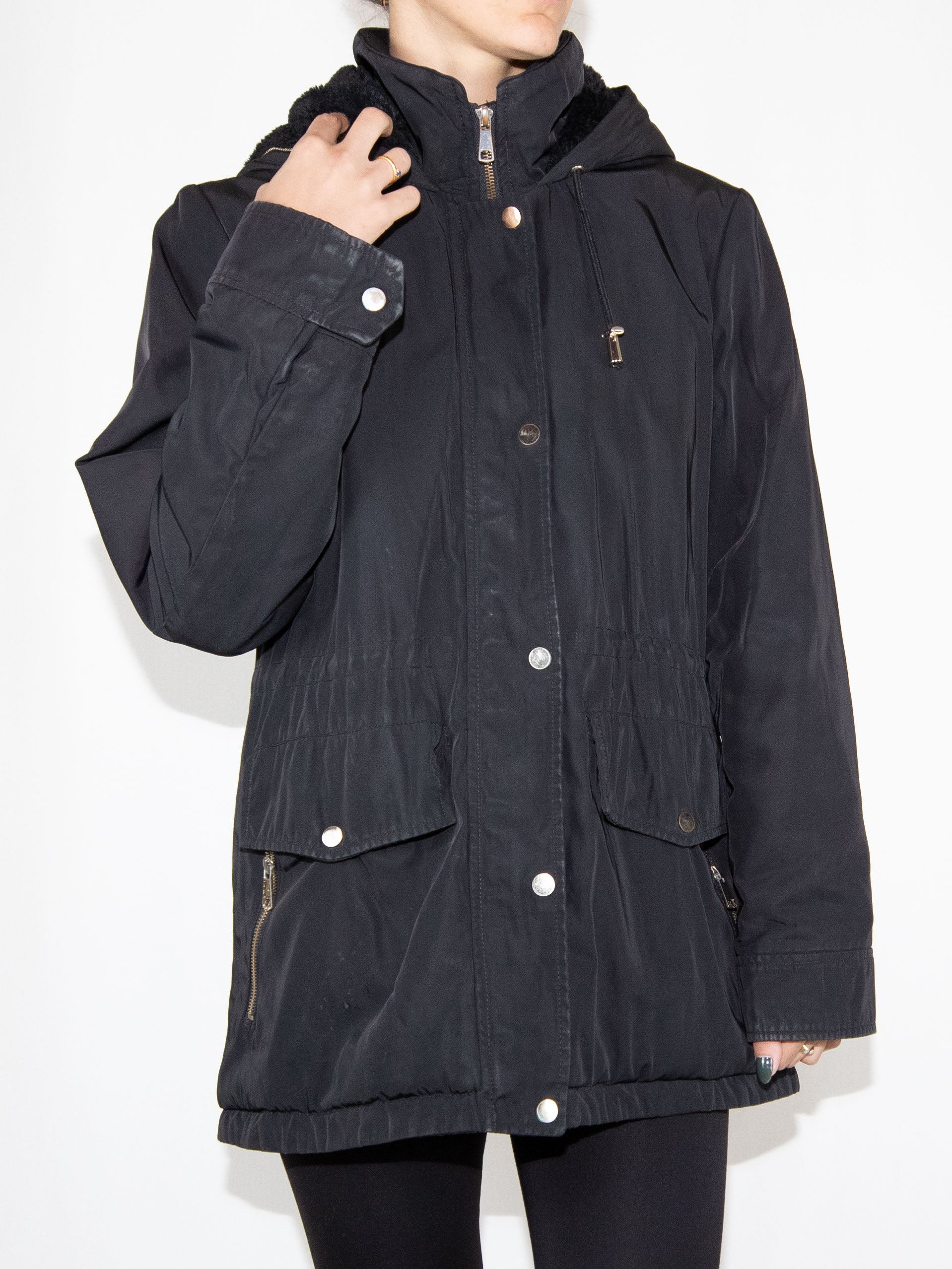 Black Zara Parka -L Good Condition / - / L