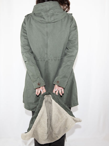 Olive Green Maison Scotch Parka-M