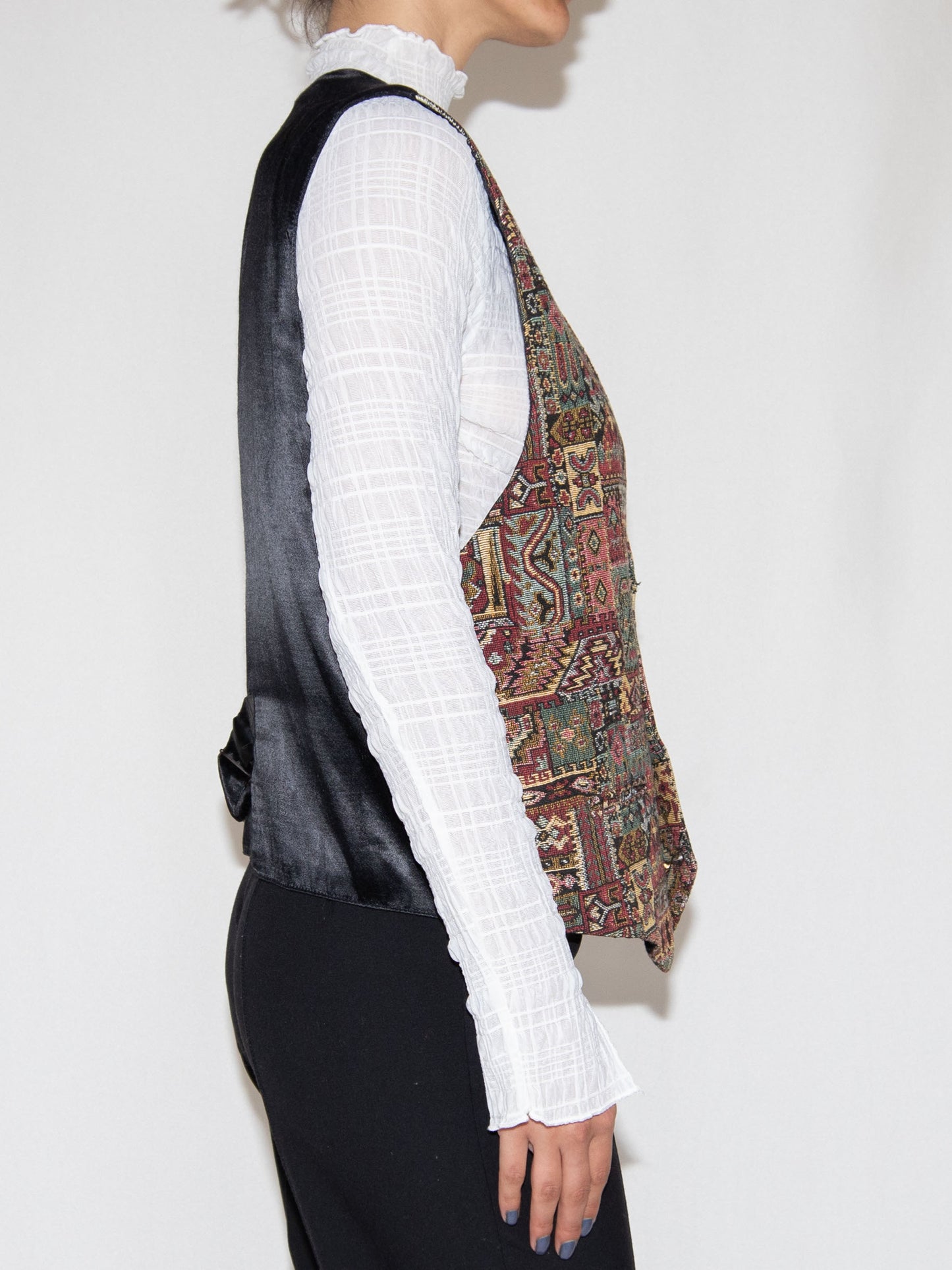 Persian Rug -Black Moradi Co Vest -L Excellent / - / L