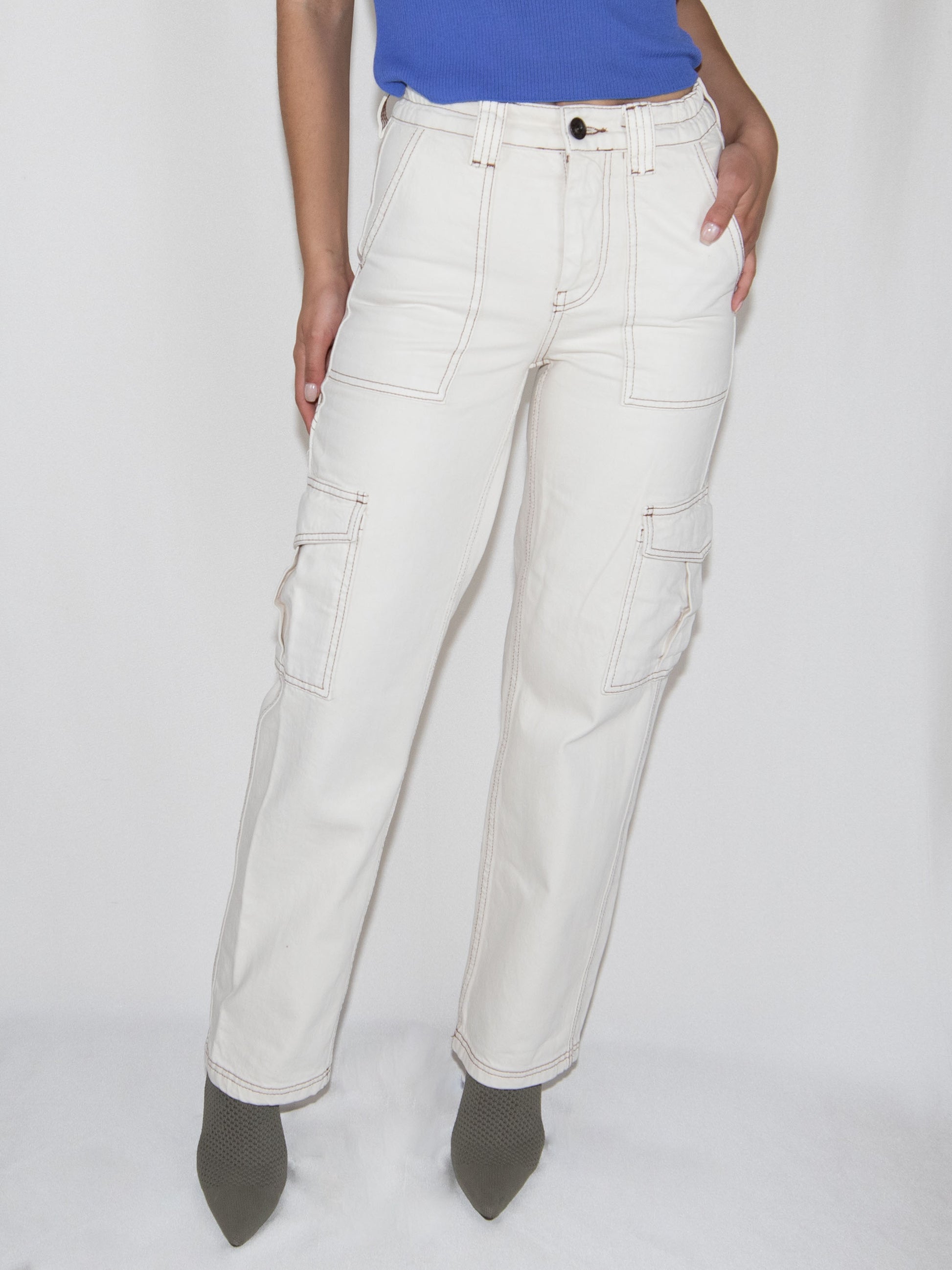 Ivory Urban Outfitters Cargo Trousers-32 Brand New / Urban Outfitters / 32