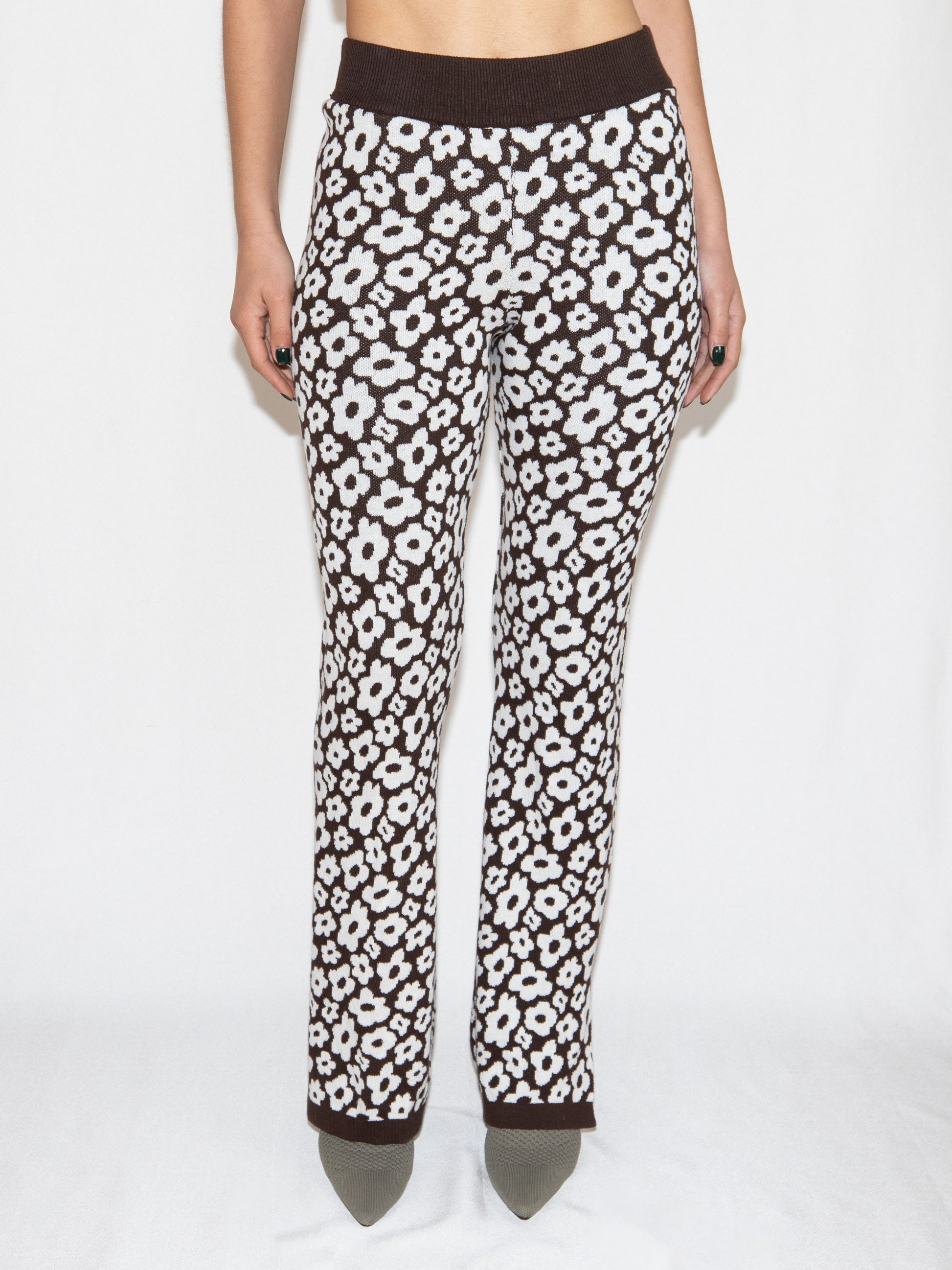 Brown Floral Afends Flare Trousers-S Excellent / Afends / S