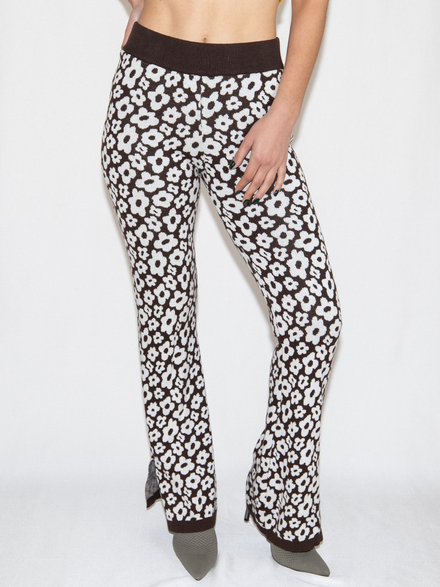 Brown Floral Afends Flare Trousers-S Excellent / Afends / S