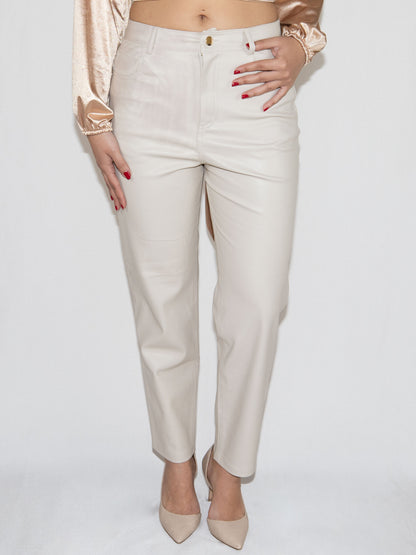 Beige Zara Straight Trousers-36 Brand New / - / 36