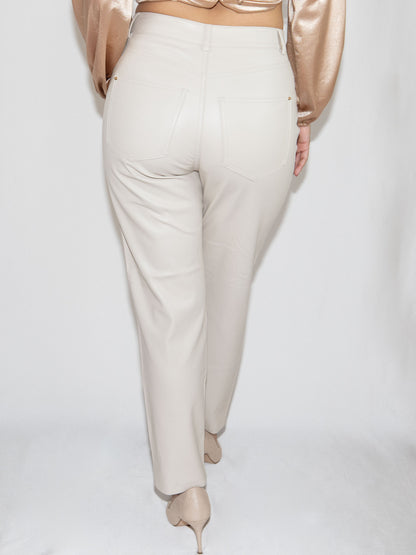 Beige Zara Straight Trousers-36 Brand New / - / 36