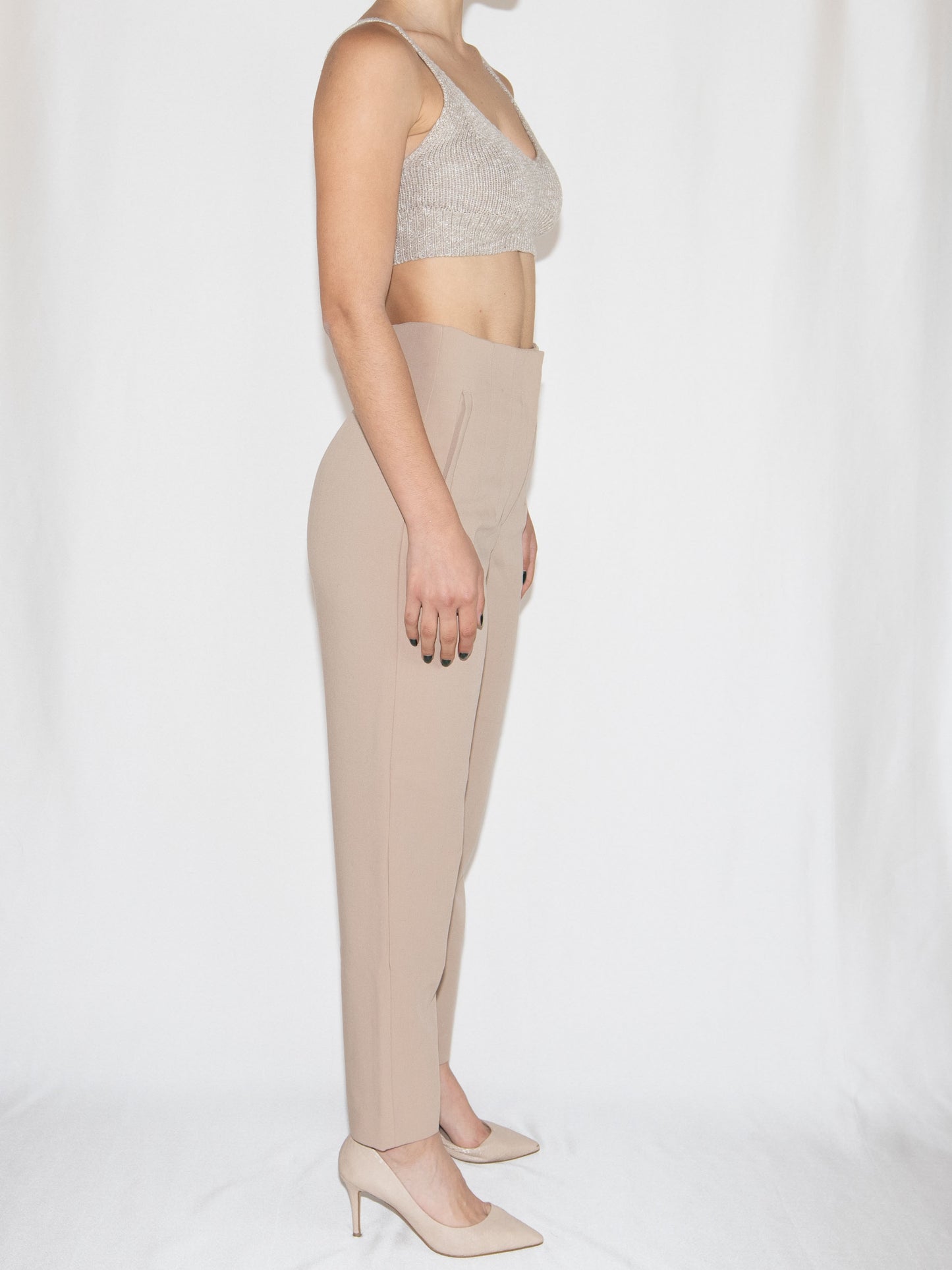 Beige Zara Tailored Trousers-S Excellent / Zara / S