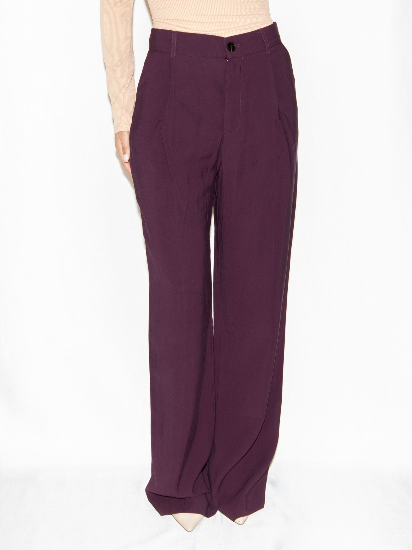 Burgundy Zara Tailored Trousers-Xs Brand New / Zara / XS