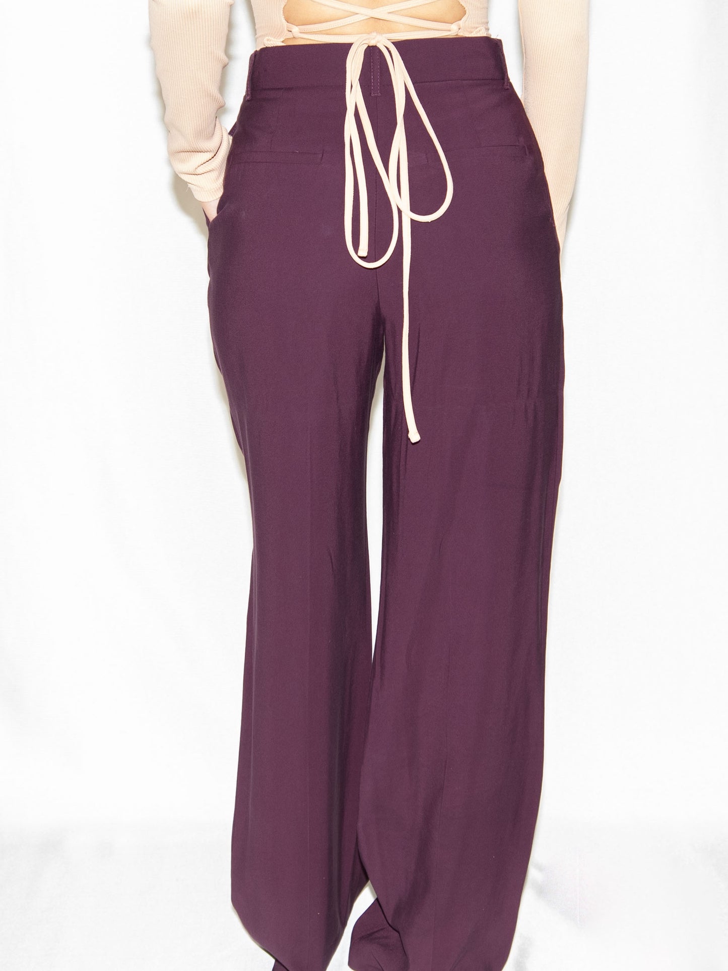 Burgundy Zara Tailored Trousers-Xs Brand New / Zara / XS